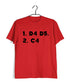 Chess 1 D4 D5. 2. C4 Sports Casual Graphic Printed T-Shirt for Men